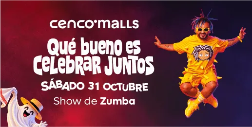 Show de zumba en Cenco Arequipa el sábado 31 de octubre, de 5:30 p.m. a 6:30 p.m., en la Plaza Central del primer nivel.