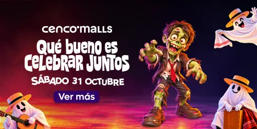 Celebración de Halloween en Cenco Lima Sur el sábado 31 de octubre, con desfile, reparto de dulces, show de terror y presentación de música criolla.