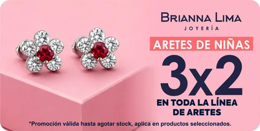 Imagen de 3x2 en aretes de niñas