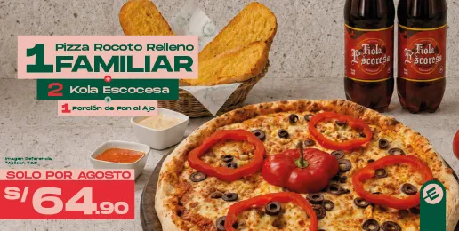 Presto - 1 Pizza rocoto relleno familiar